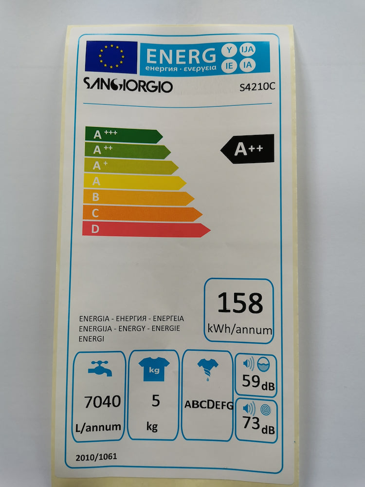 SANGIORGIO LAVATRICE S4210C (F) MECCANICA, 5KG 1000GIRI, TIMER IBRIDO