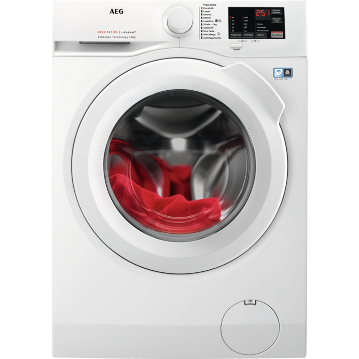 AEG LAVATRICE L6FBI48W (A), 8 KG, 1400 GIRI, MOTORE INVERTER