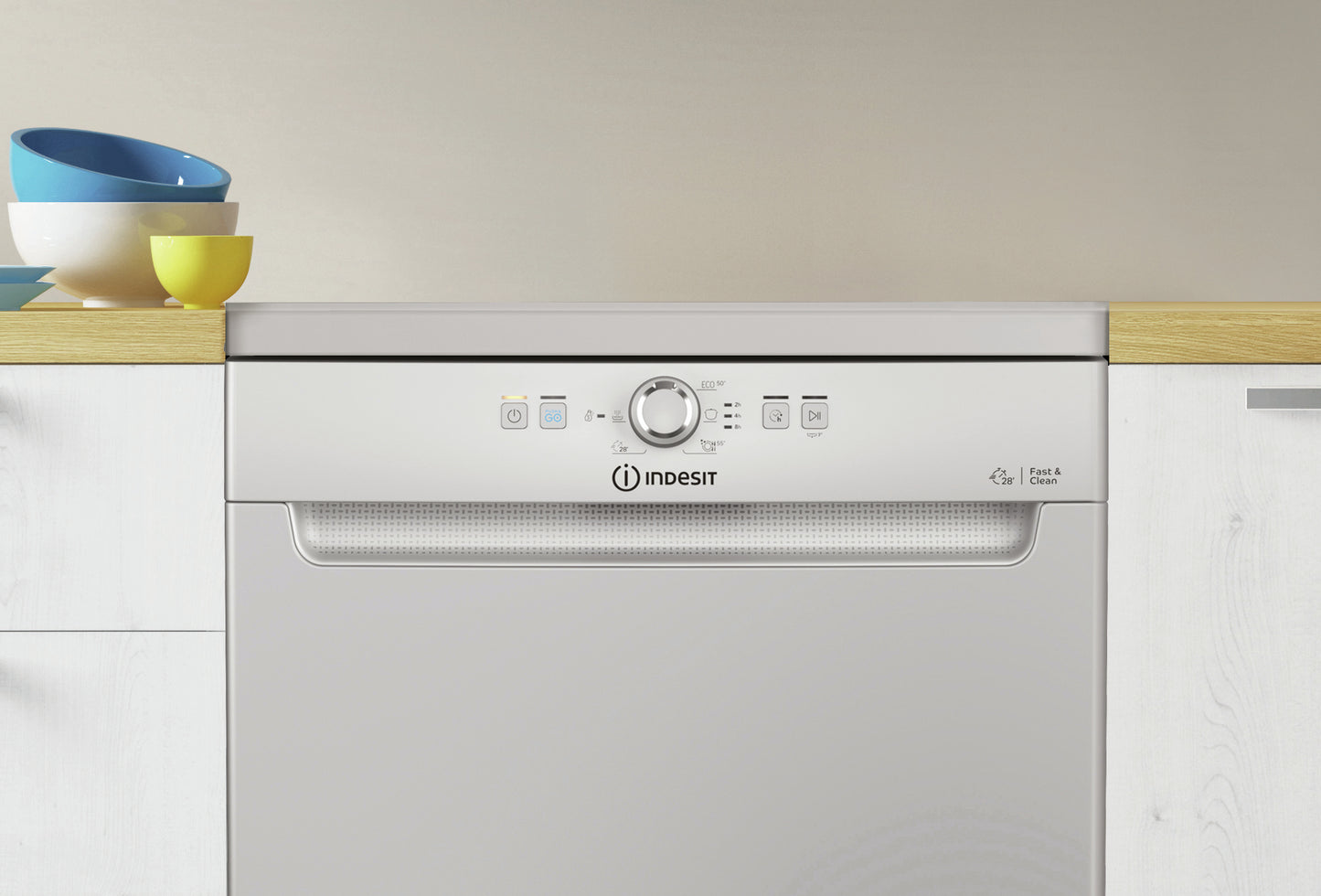 INDESIT LAVASTOVIGLIE D2F HK26 S SILVER ,14 coperti (E)